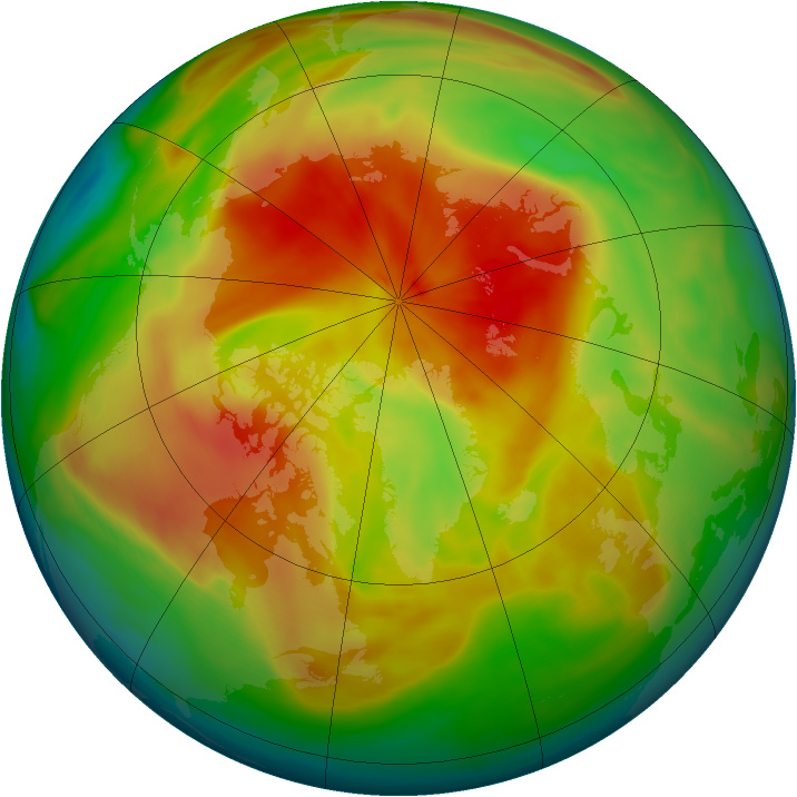Arctic ozone map for 30 March 2008